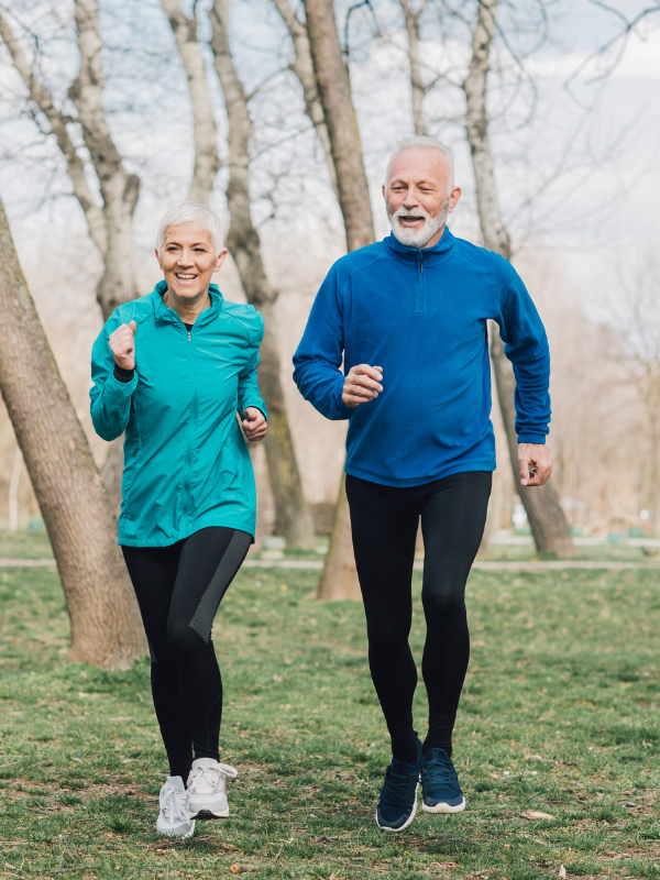 older couple jogging